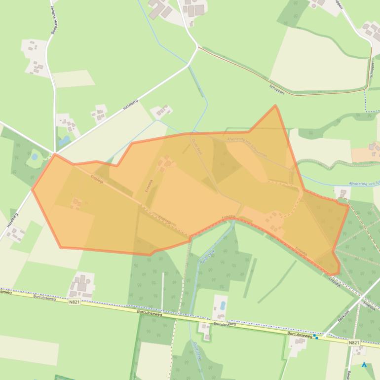 Kaart van postcodegebied 7244NL.