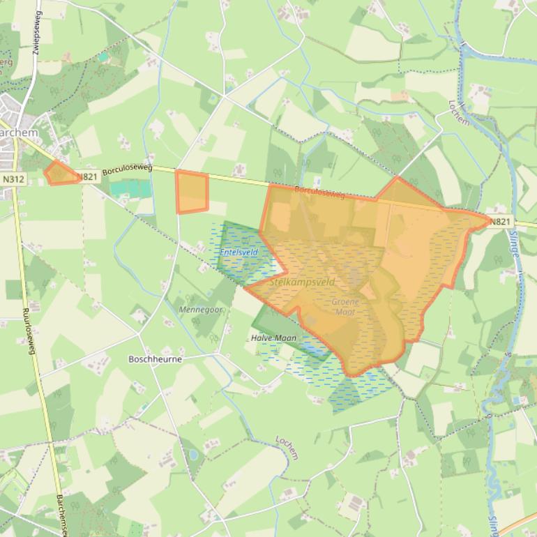 Kaart van postcodegebied 7244NN.
