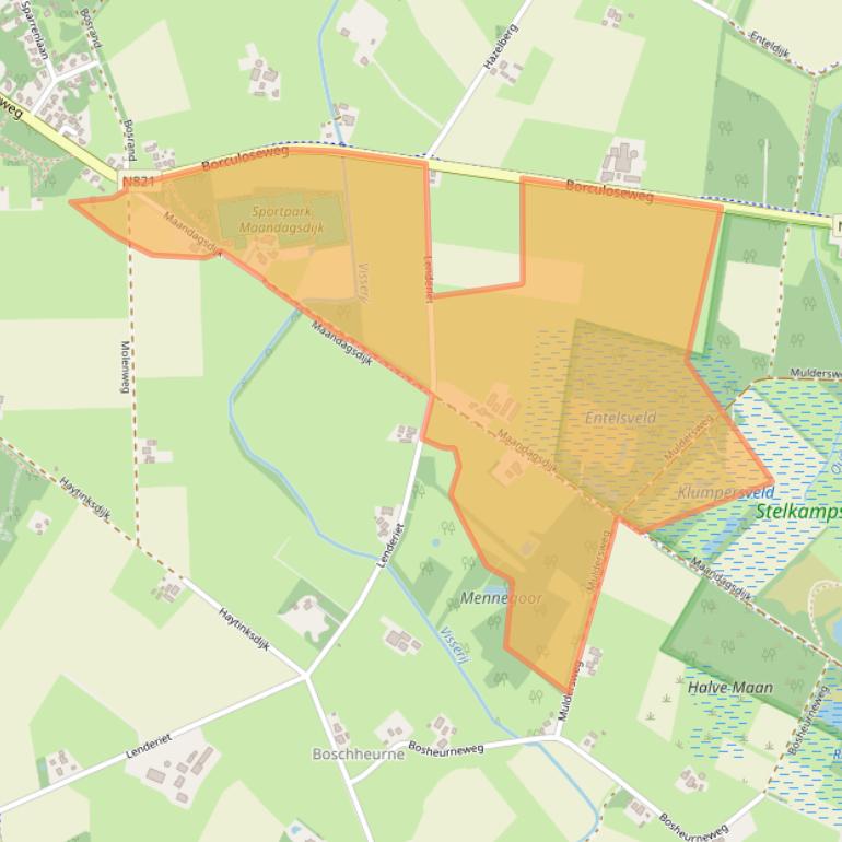 Kaart van postcodegebied 7244NR.