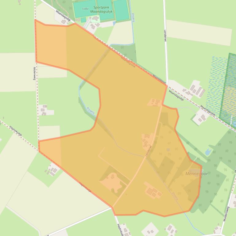 Kaart van postcodegebied 7244NS.