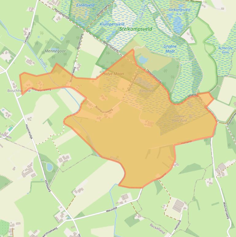 Kaart van postcodegebied 7244NT.