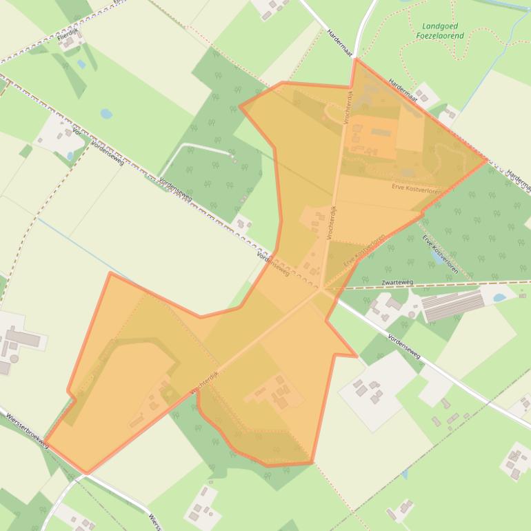 Kaart van postcodegebied 7244PN.