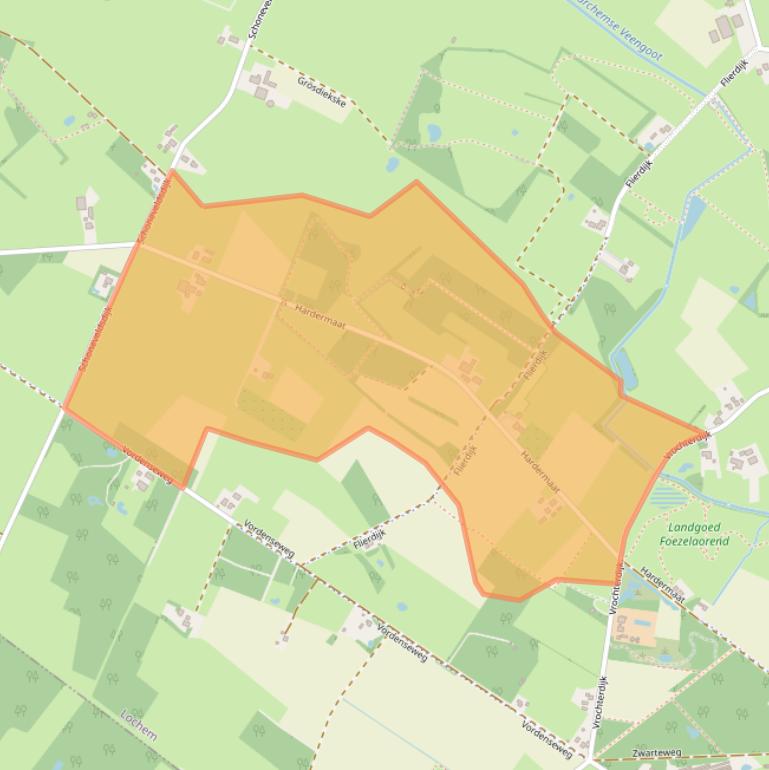 Kaart van postcodegebied 7244PZ.