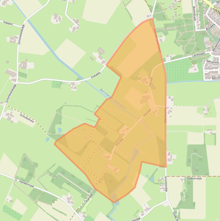 Kaart van postcodegebied 7244RA.