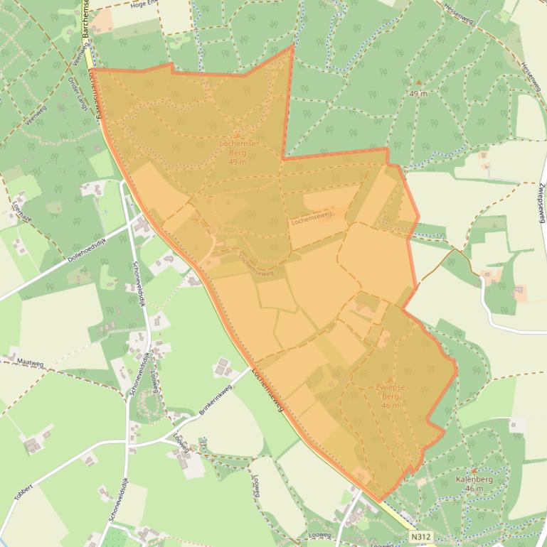 Kaart van postcodegebied 7244RS.