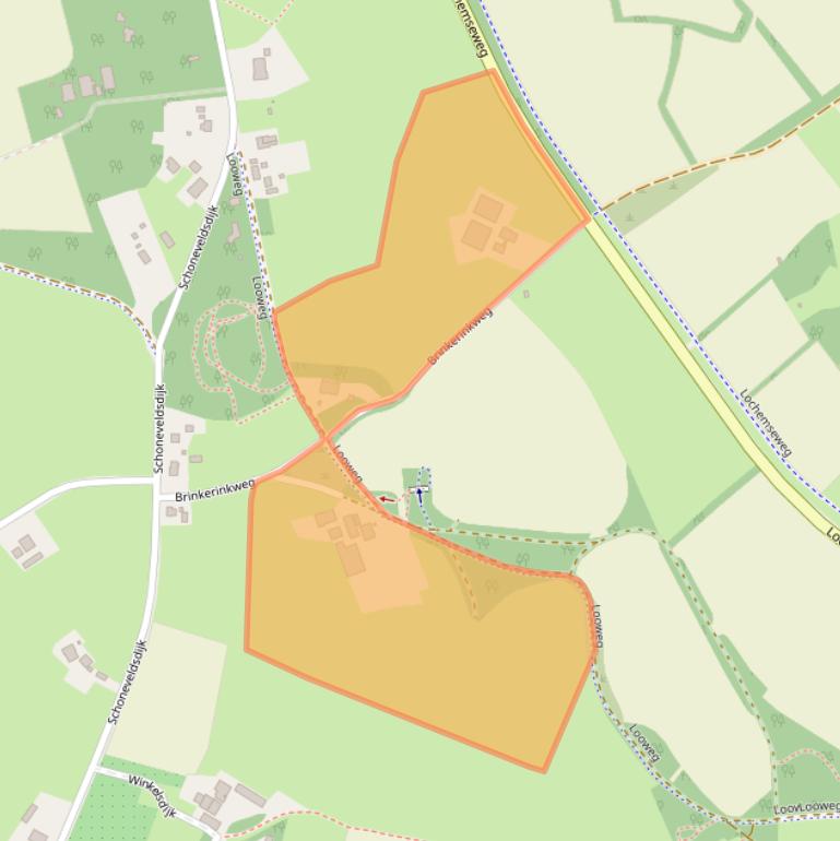 Kaart van postcodegebied 7244RT.