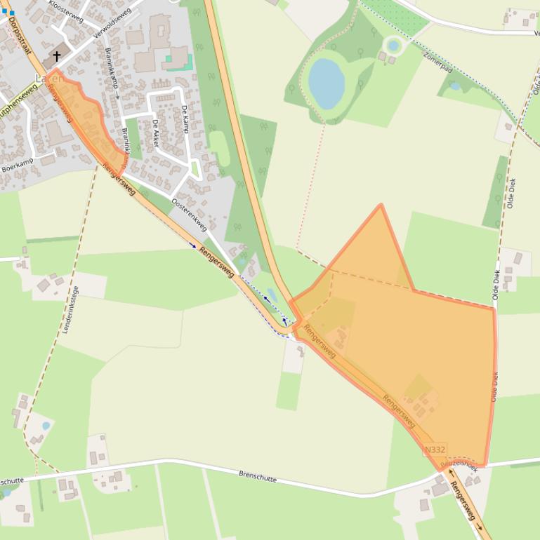 Kaart van postcodegebied 7245AB.