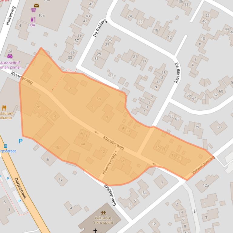 Kaart van postcodegebied 7245AJ.