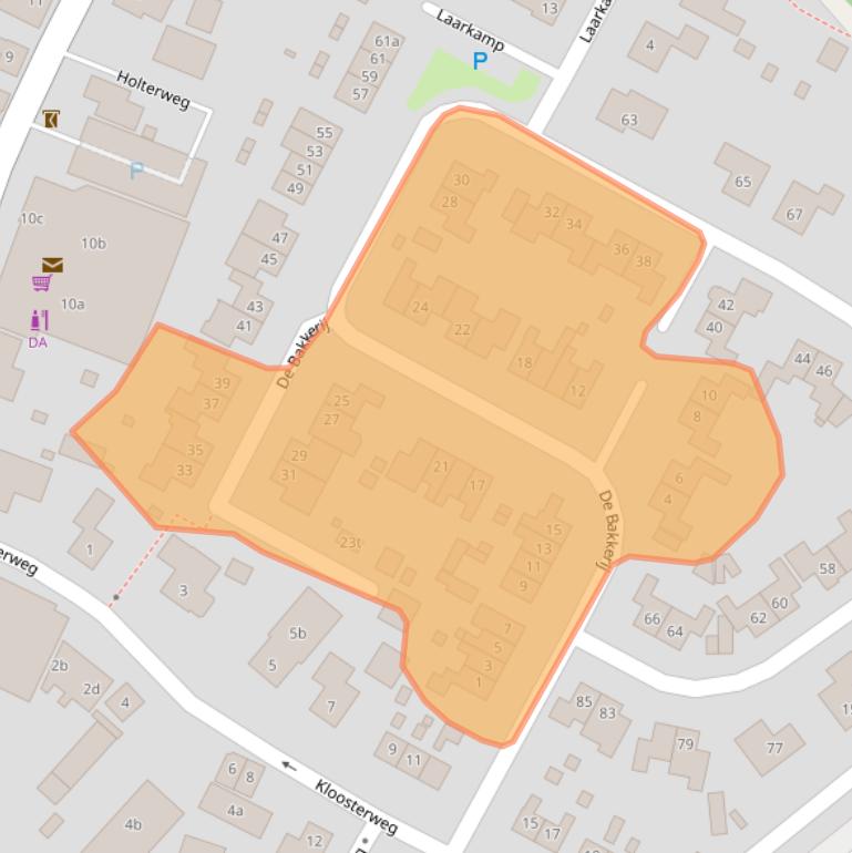 Kaart van postcodegebied 7245AN.