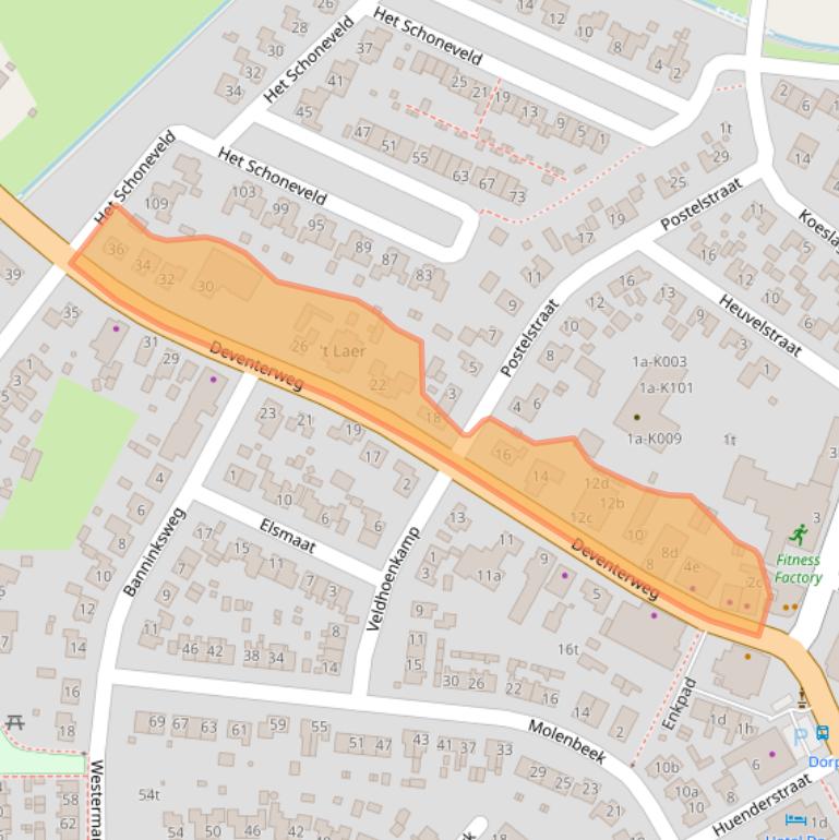 Kaart van postcodegebied 7245AX.