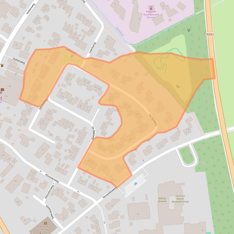 Kaart van postcodegebied 7245AZ.