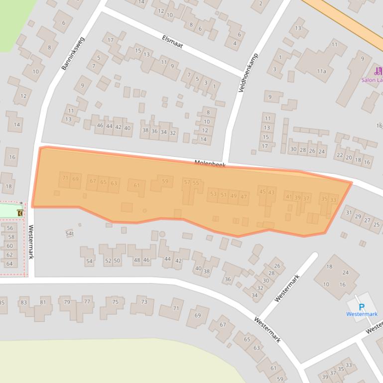 Kaart van postcodegebied 7245BE.