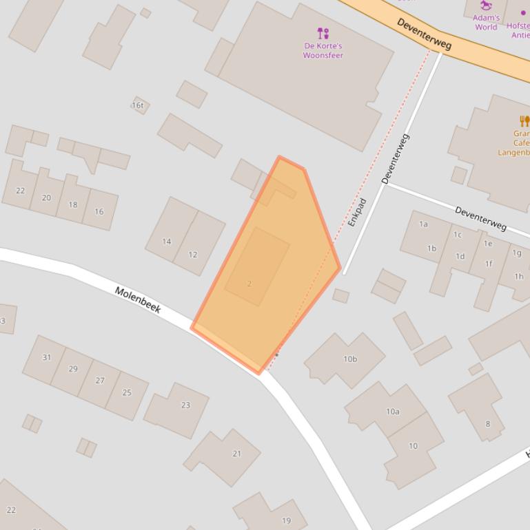 Kaart van postcodegebied 7245BH.