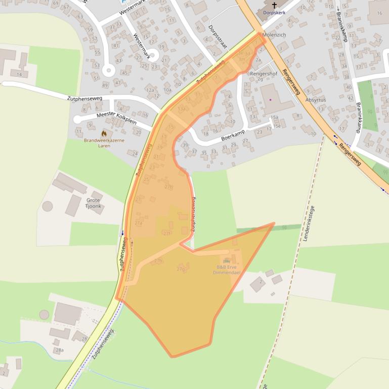 Kaart van postcodegebied 7245BK.