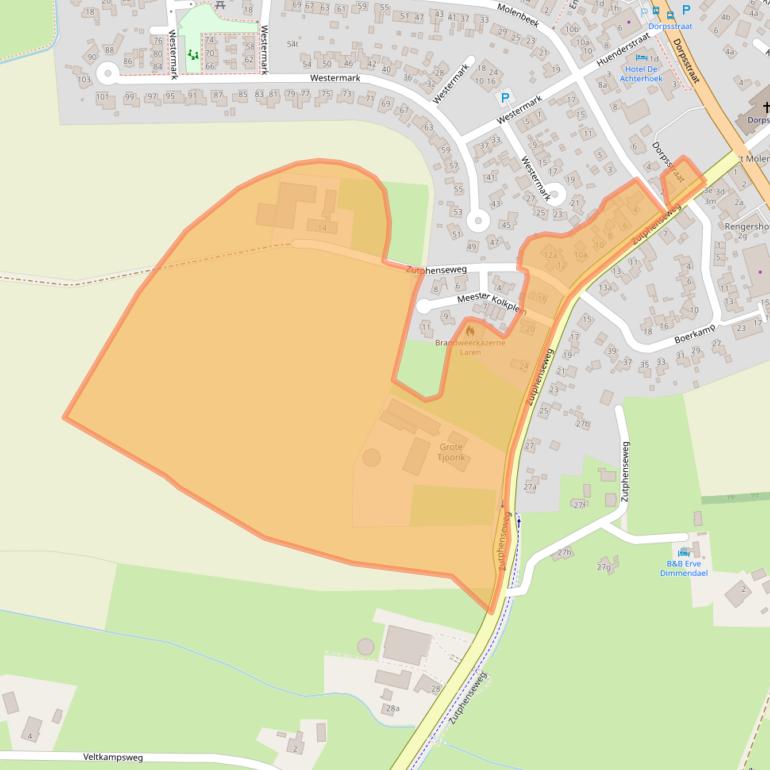 Kaart van postcodegebied 7245BL.