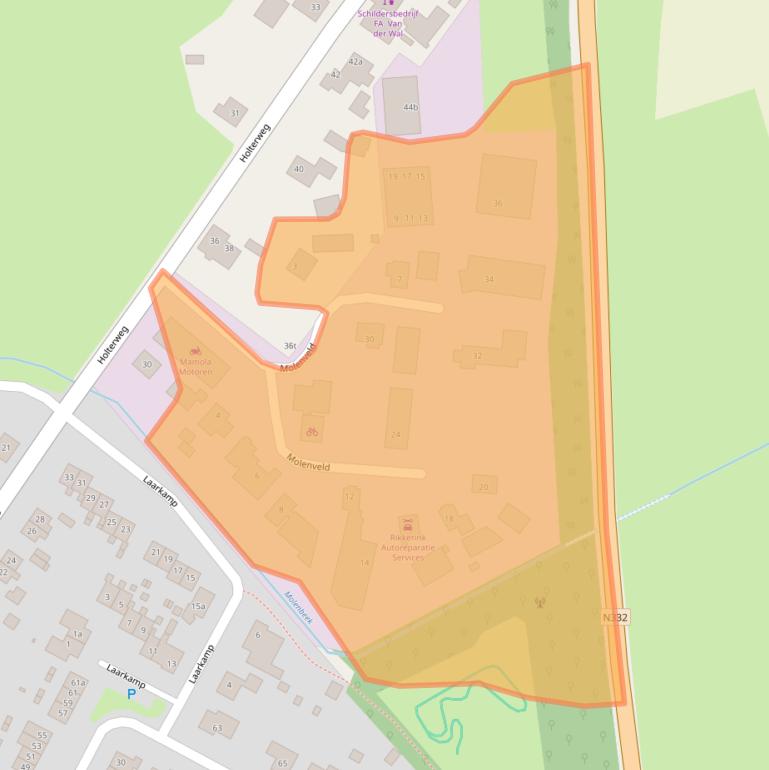 Kaart van postcodegebied 7245CA.