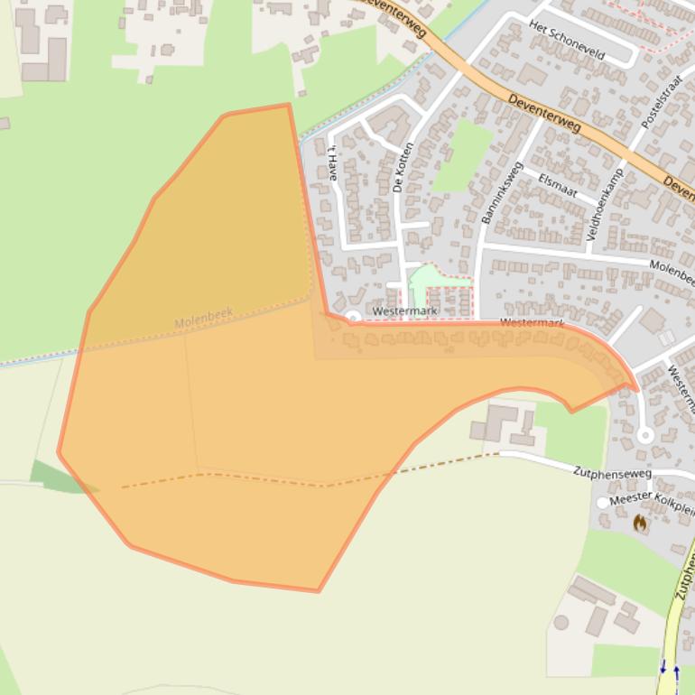 Kaart van postcodegebied 7245DB.