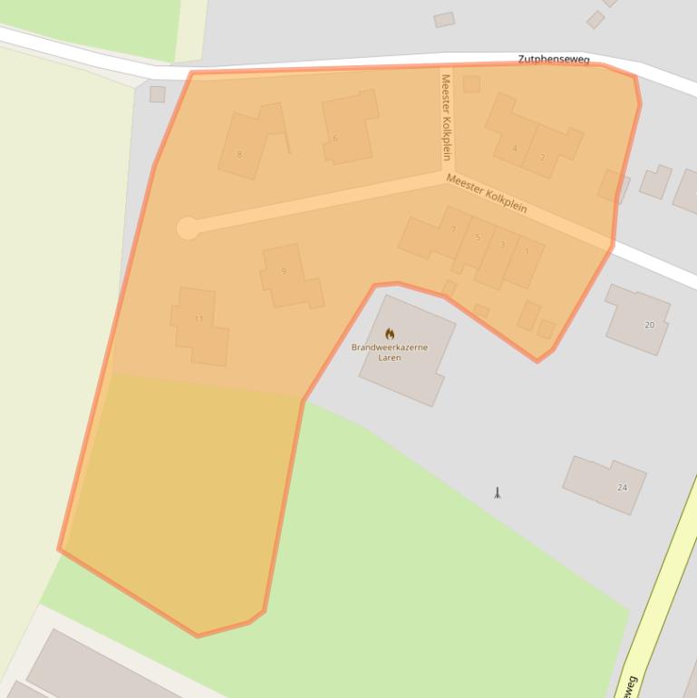 Kaart van postcodegebied 7245DE.