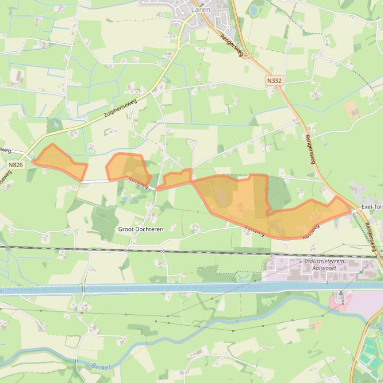 Kaart van postcodegebied 7245NJ.