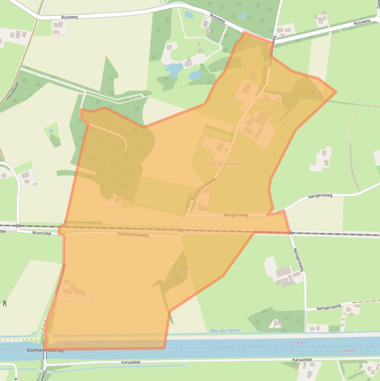 Kaart van postcodegebied 7245NN.