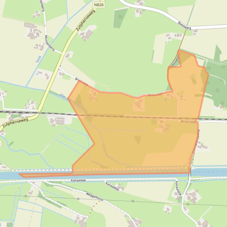 Kaart van postcodegebied 7245NP.