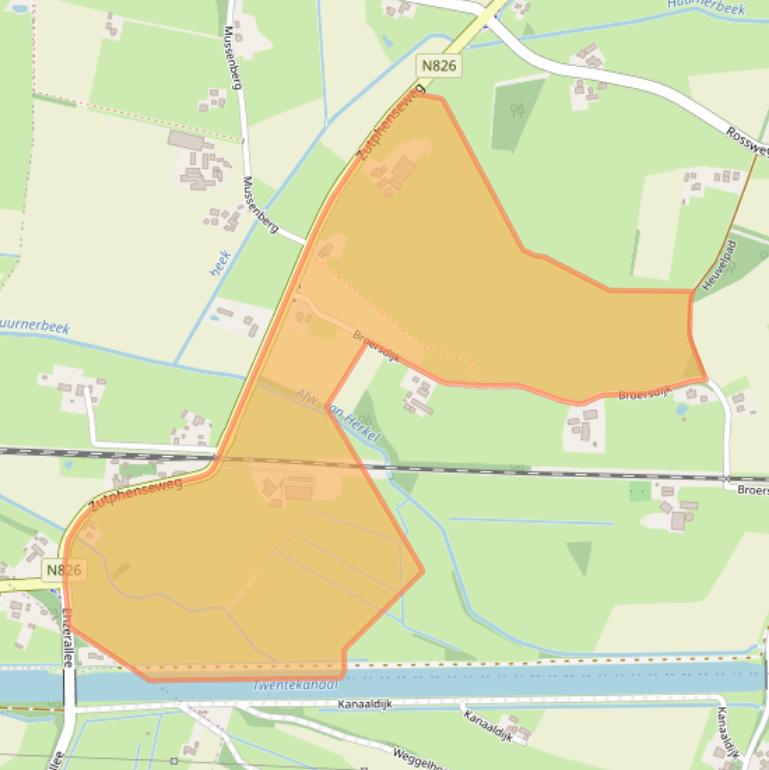 Kaart van postcodegebied 7245NT.