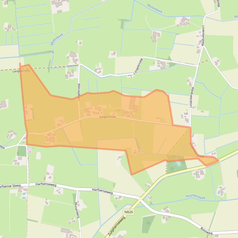 Kaart van postcodegebied 7245PC.