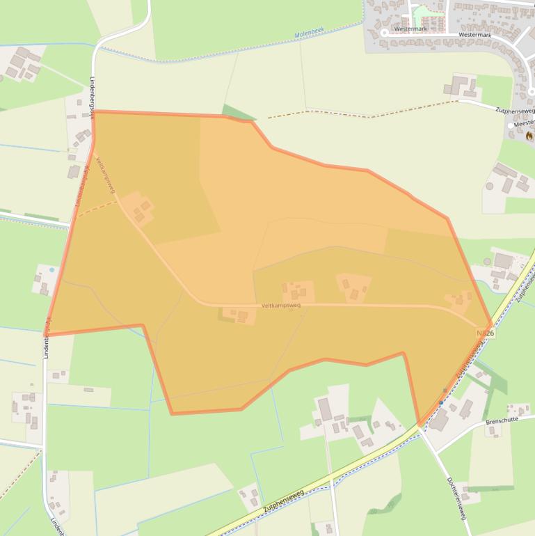 Kaart van postcodegebied 7245PG.