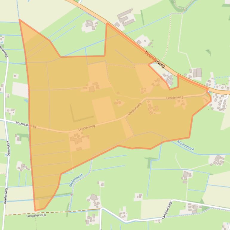 Kaart van postcodegebied 7245PH.