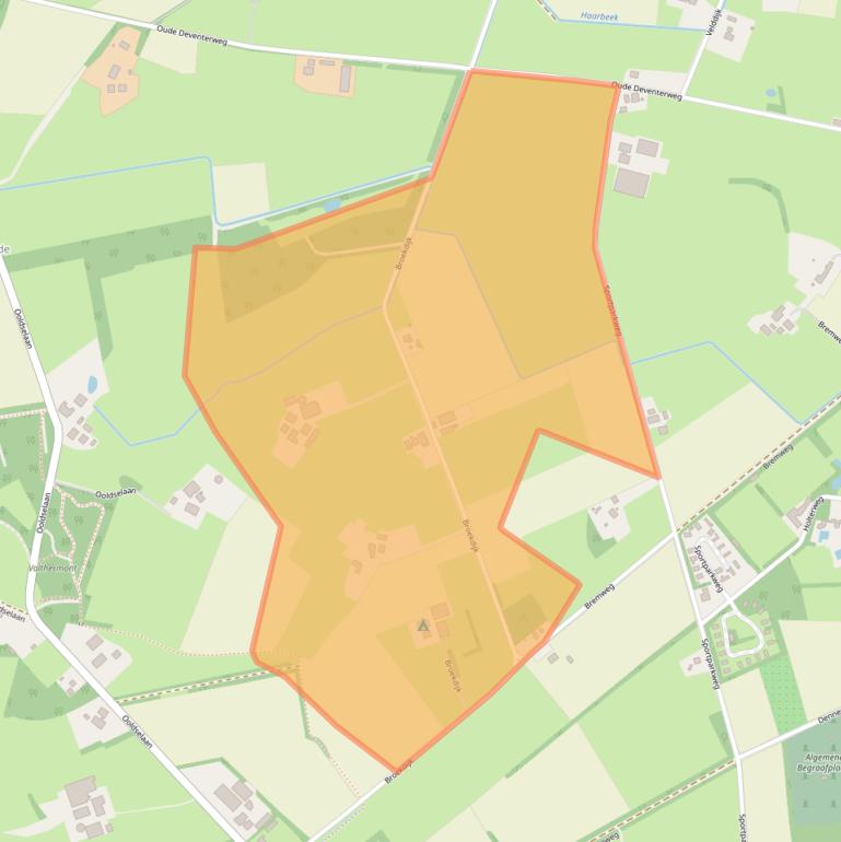 Kaart van postcodegebied 7245RA.