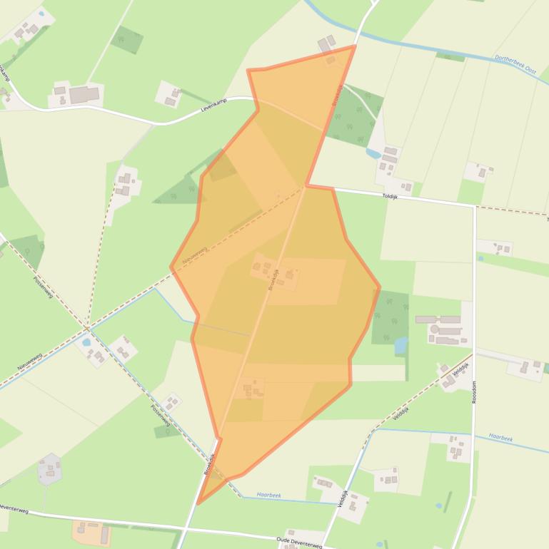 Kaart van postcodegebied 7245RH.