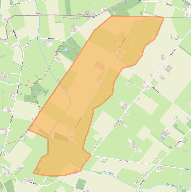 Kaart van postcodegebied 7245RM.