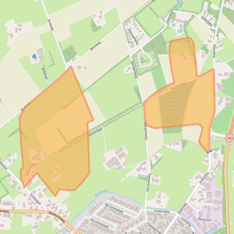 Kaart van postcodegebied 7245SE.