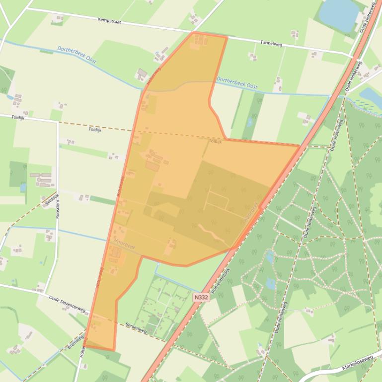 Kaart van postcodegebied 7245SK.