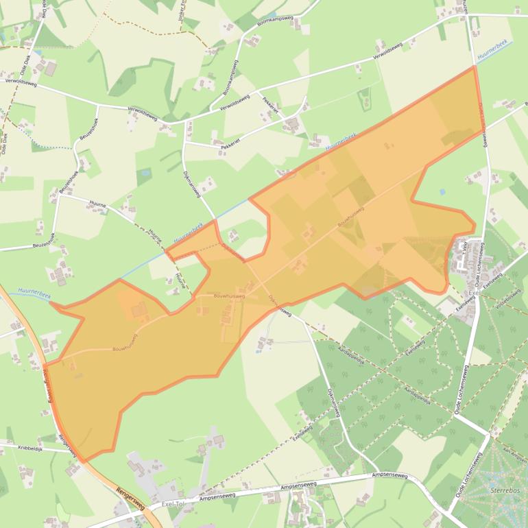 Kaart van postcodegebied 7245VK.