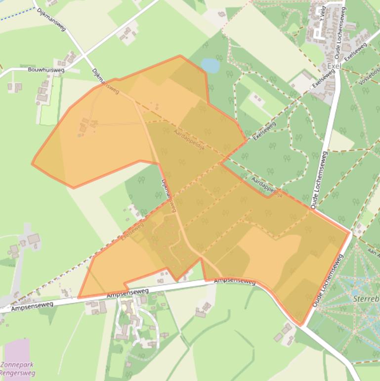 Kaart van postcodegebied 7245VM.