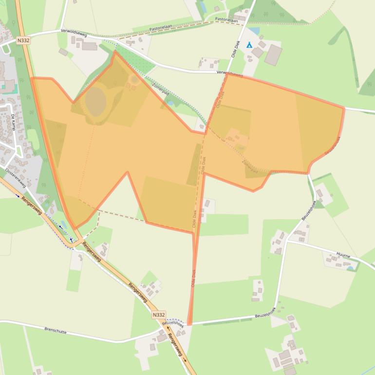 Kaart van postcodegebied 7245VT.