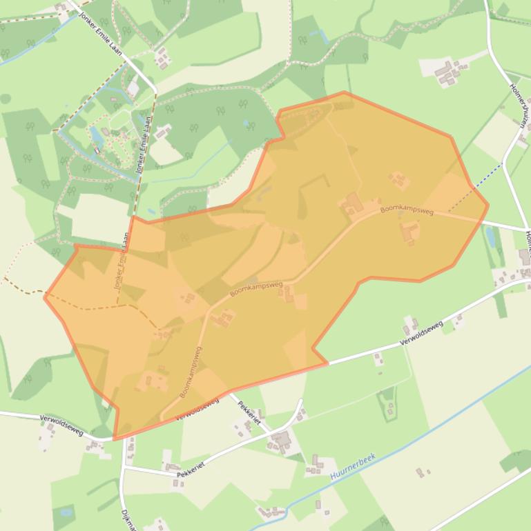 Kaart van postcodegebied 7245WC.
