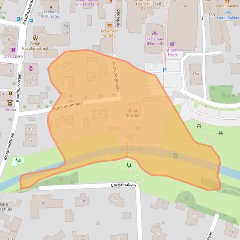 Kaart van postcodegebied 7251AC.