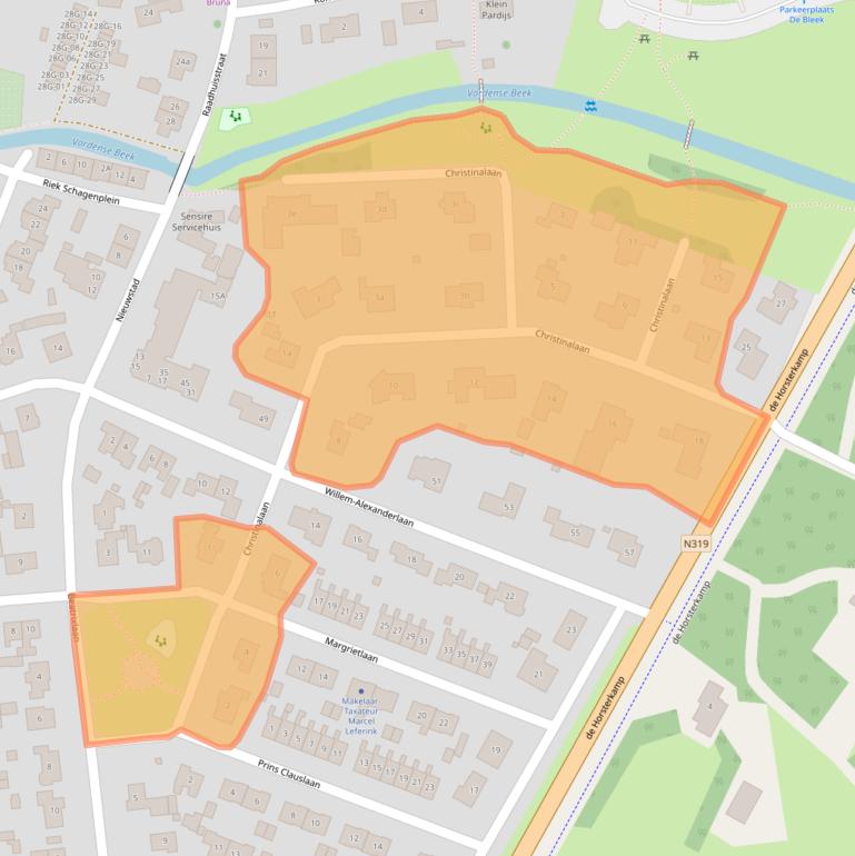 Kaart van postcodegebied 7251AX.