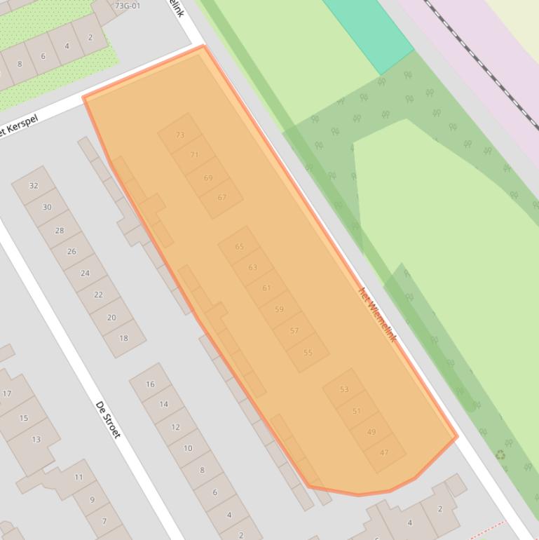Kaart van postcodegebied 7251CX.