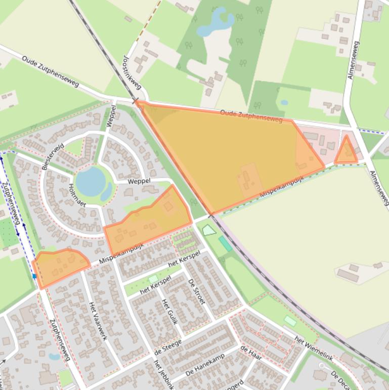 Kaart van postcodegebied 7251DA.