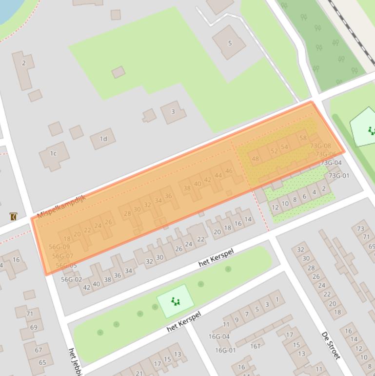Kaart van postcodegebied 7251DC.