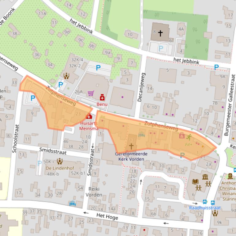 Kaart van postcodegebied 7251DG.