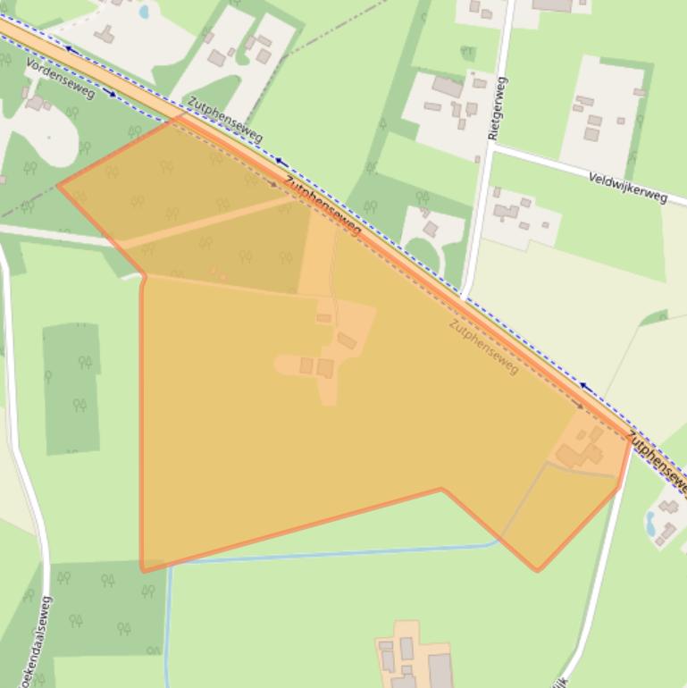 Kaart van postcodegebied 7251DP.