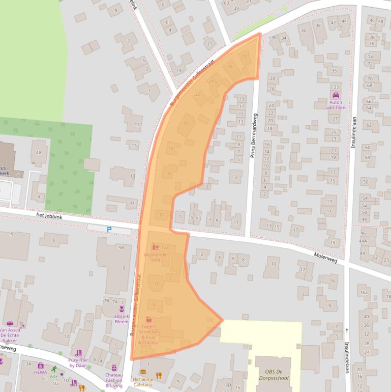 Kaart van postcodegebied 7251EB.