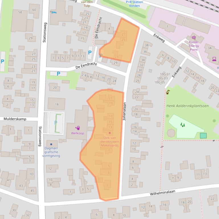 Kaart van postcodegebied 7251EP.