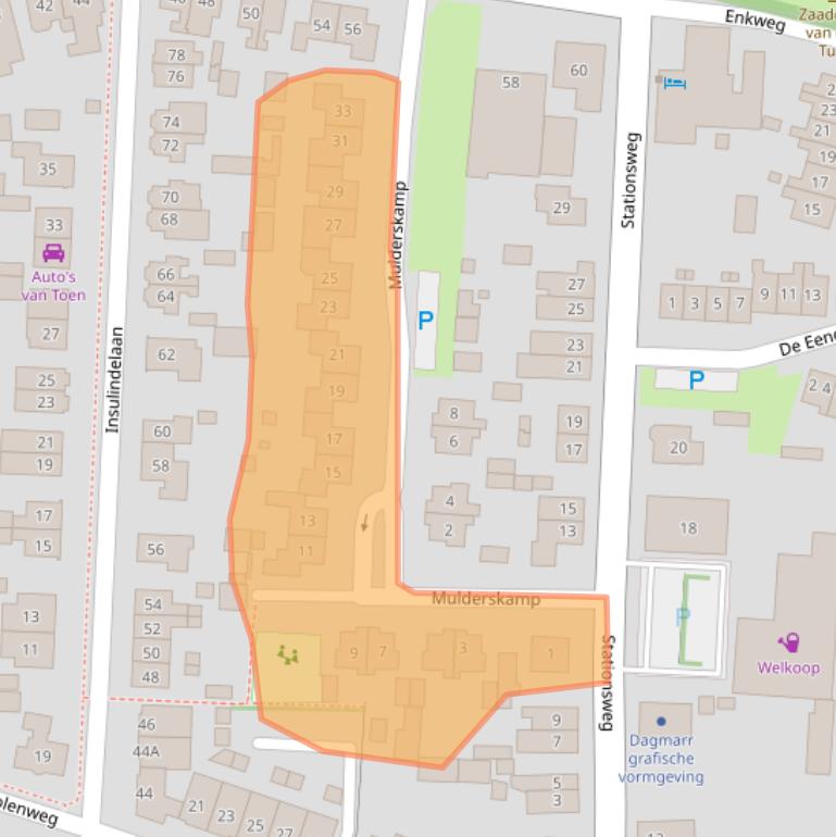 Kaart van postcodegebied 7251EX.