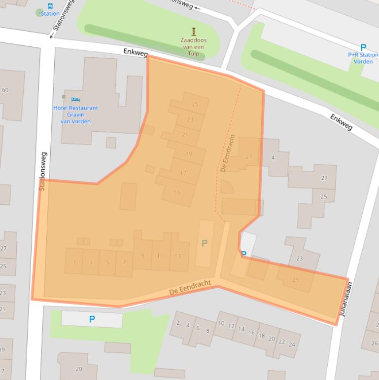 Kaart van postcodegebied 7251GA.