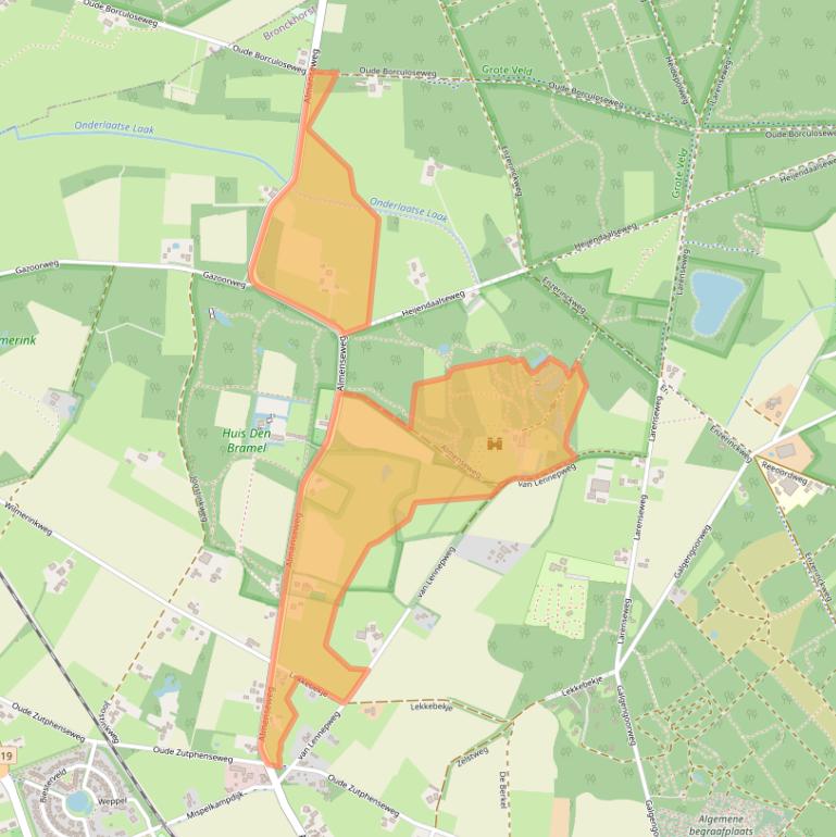 Kaart van postcodegebied 7251HS.